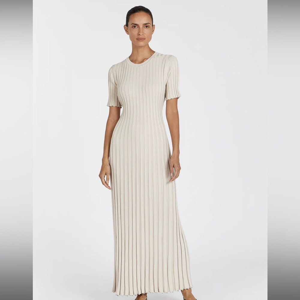 DISSH ADA Stone Short Sleeve Midi Dress